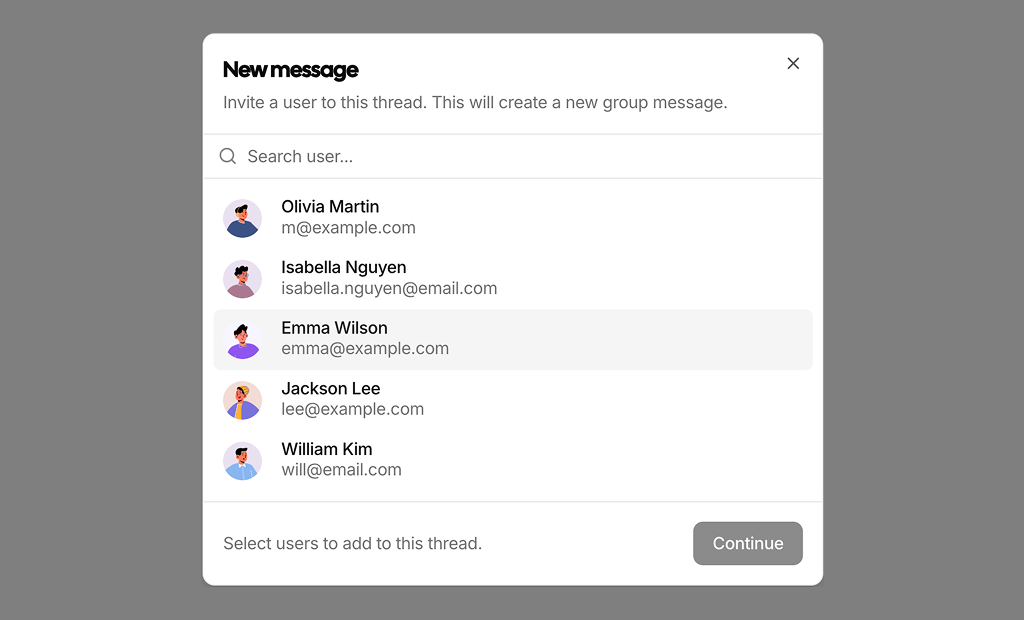shadcn modal dialogs blocks